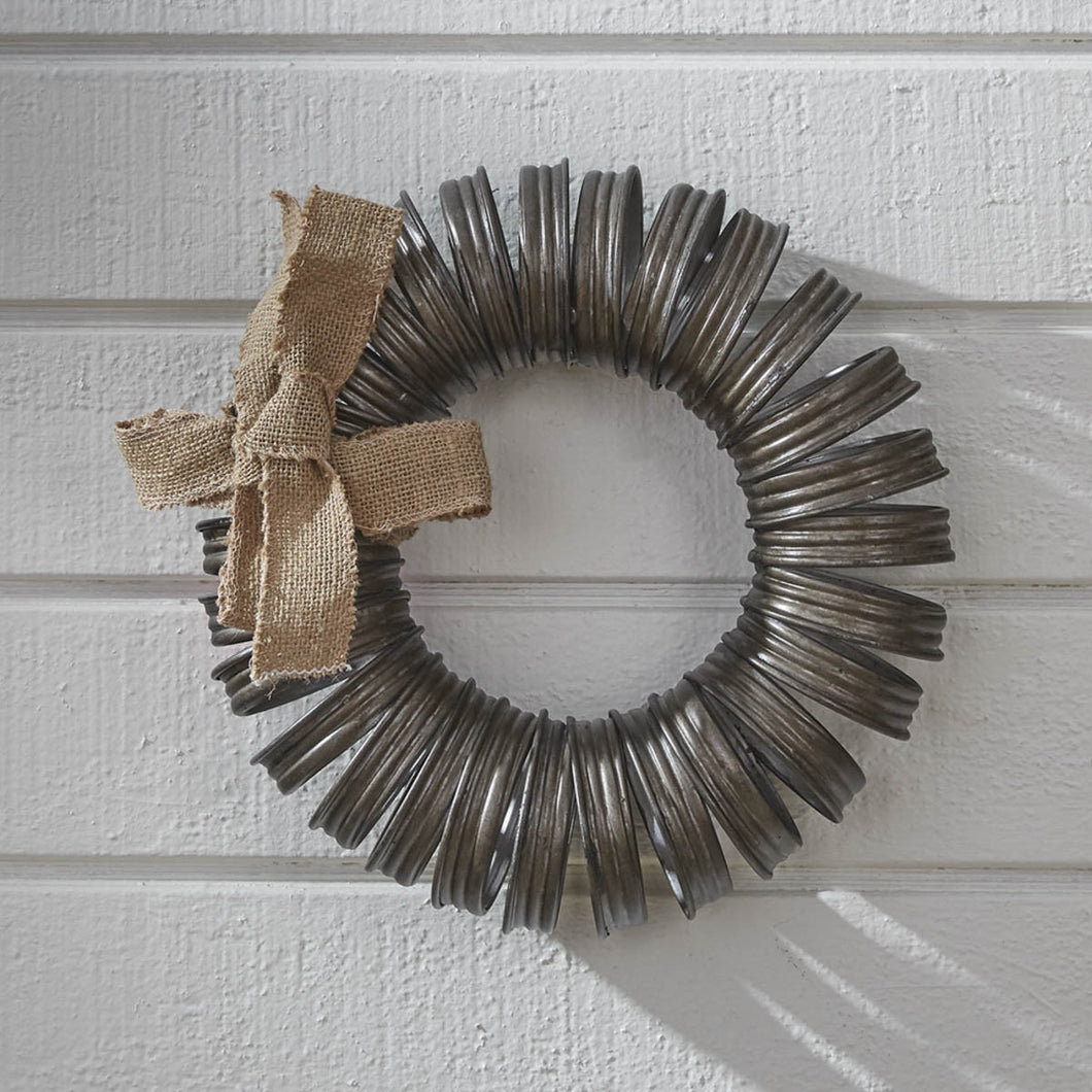 Mason Jar Lid Wreath