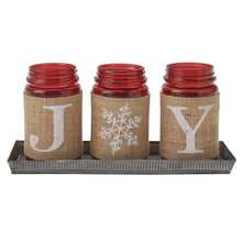 Load image into Gallery viewer, Joy Mason Jar Tray With Jars

