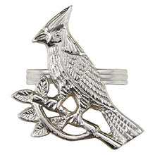 Load image into Gallery viewer, Cardinal Napkin Ring Silver Finish - Set of 4

