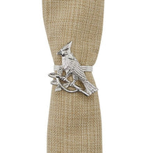 Load image into Gallery viewer, Cardinal Napkin Ring Silver Finish - Set of 4
