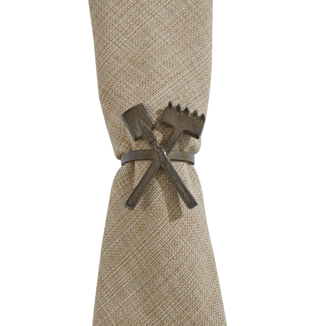 Shovel & Rake Napkin Ring - Set of 12
