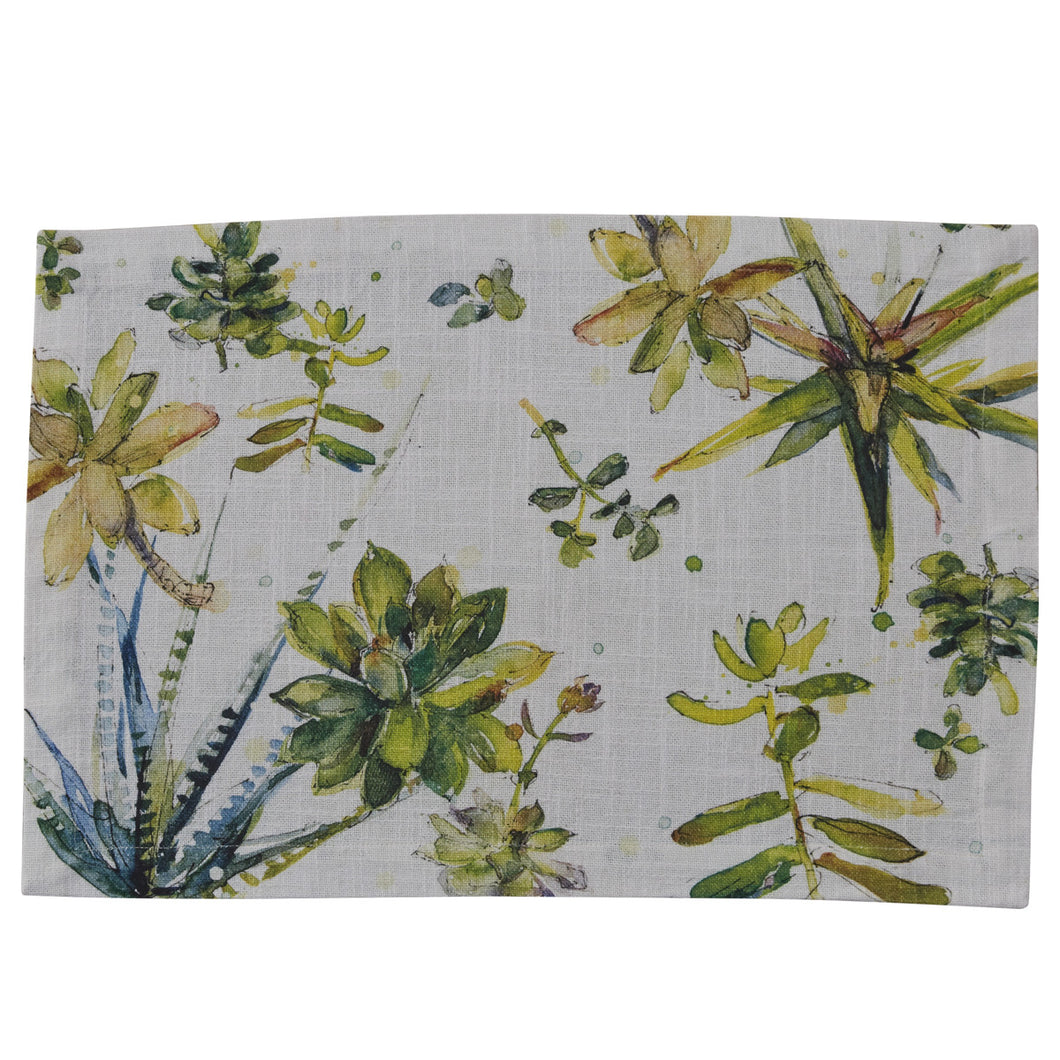 Succulents Printed Placemat - Set of 4