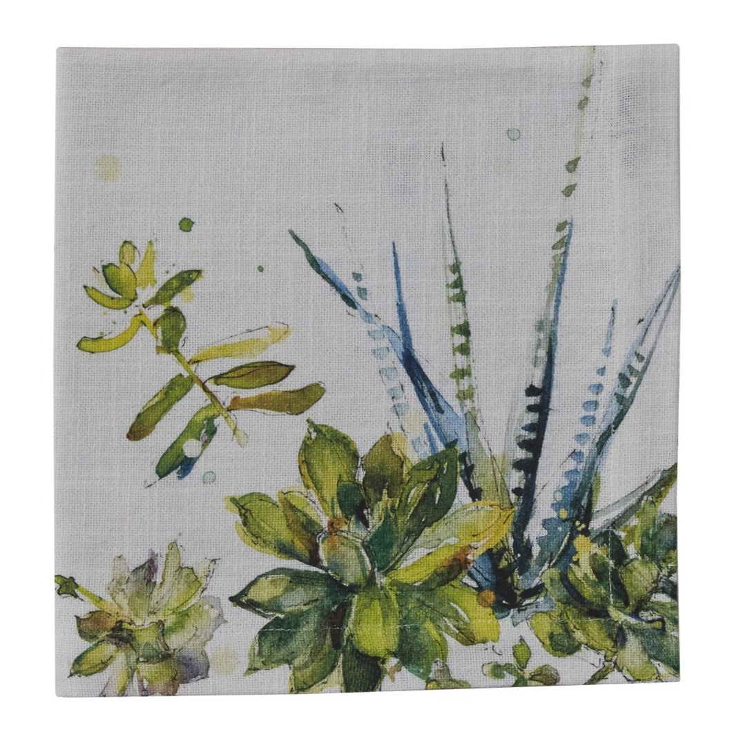 Succulents Printed Napkin - Set of 4