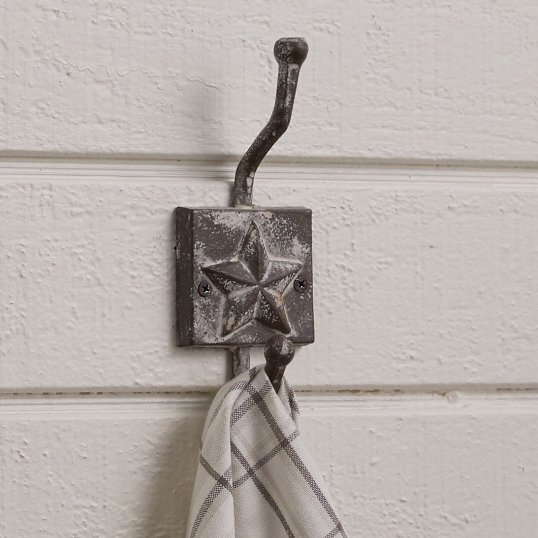 Star Cast Hook Whitewash Tin - Set of 2