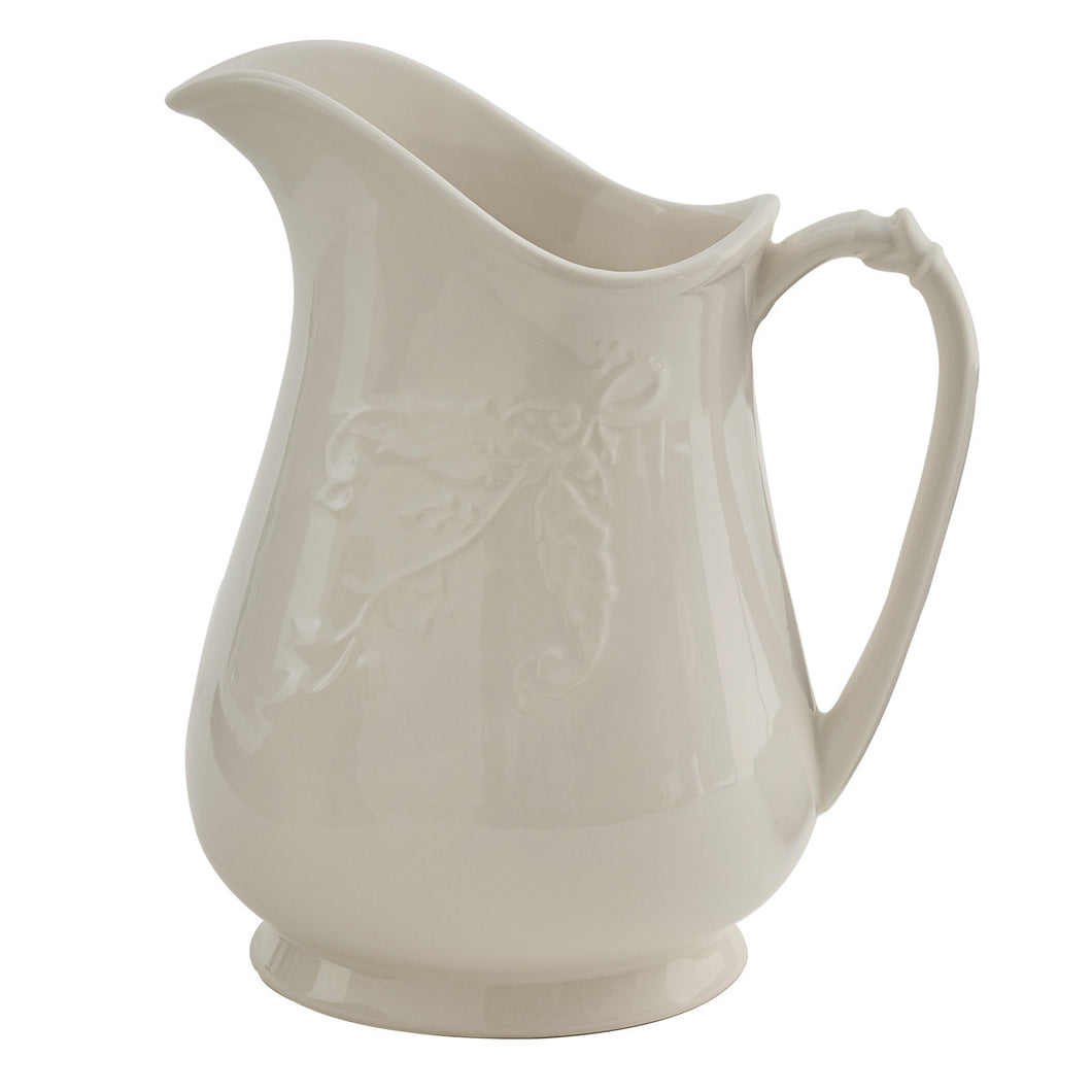 Stoneware Lily of the Valley Pitcher