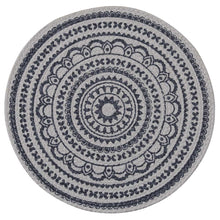 Load image into Gallery viewer, Zuri Medallion Printed Round Placemat - Navy - Set of 4
