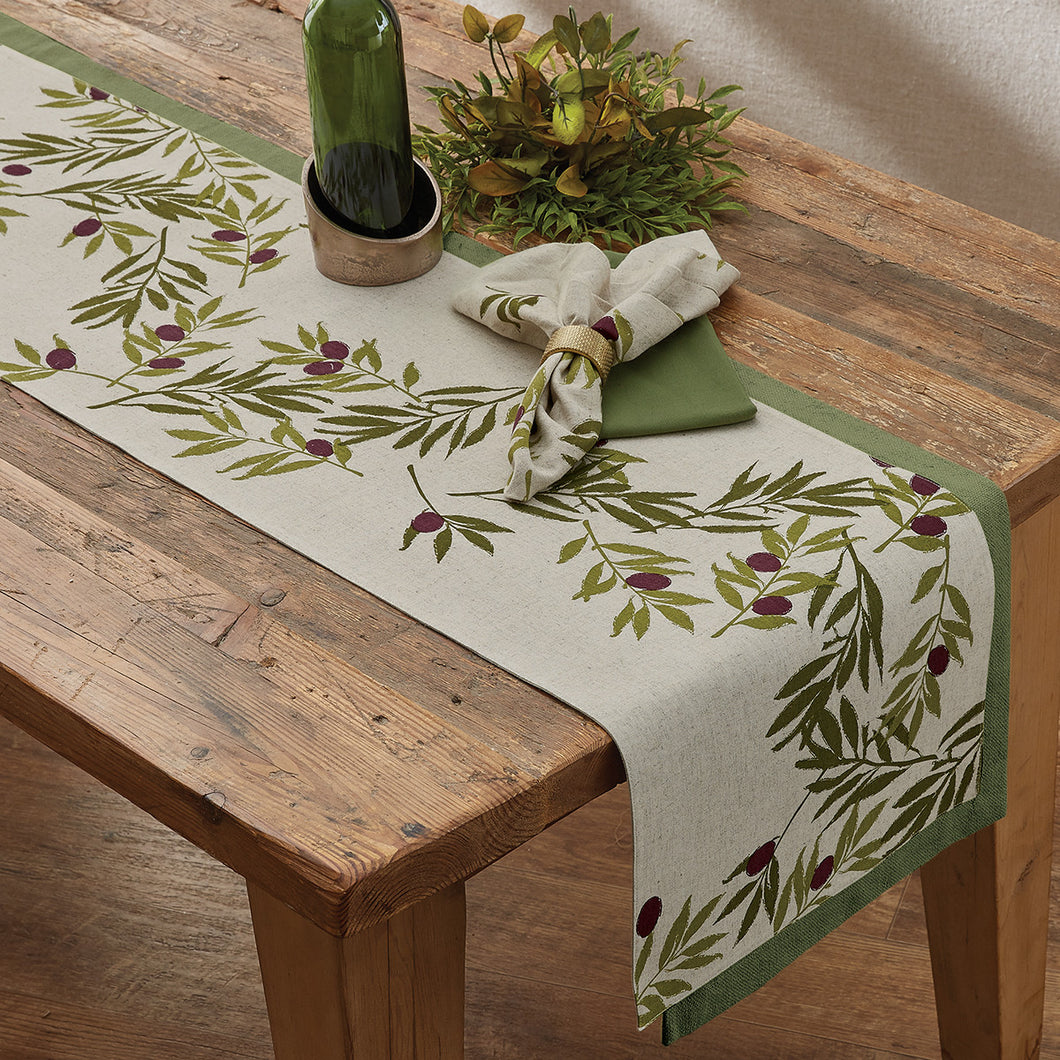 Olives Printed Table Runner - 90