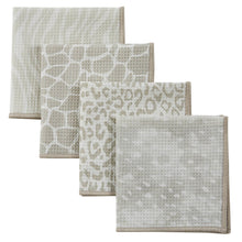 Load image into Gallery viewer, Animal Prints Printed Dish Cloths - Set Of 4
