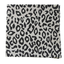 Load image into Gallery viewer, Safari Leopard Printed Napkin - Black - Set of 4
