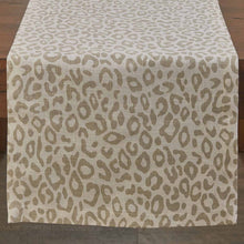 Load image into Gallery viewer, Safari Leopard Printed Table Runner 72&quot;L - Natural
