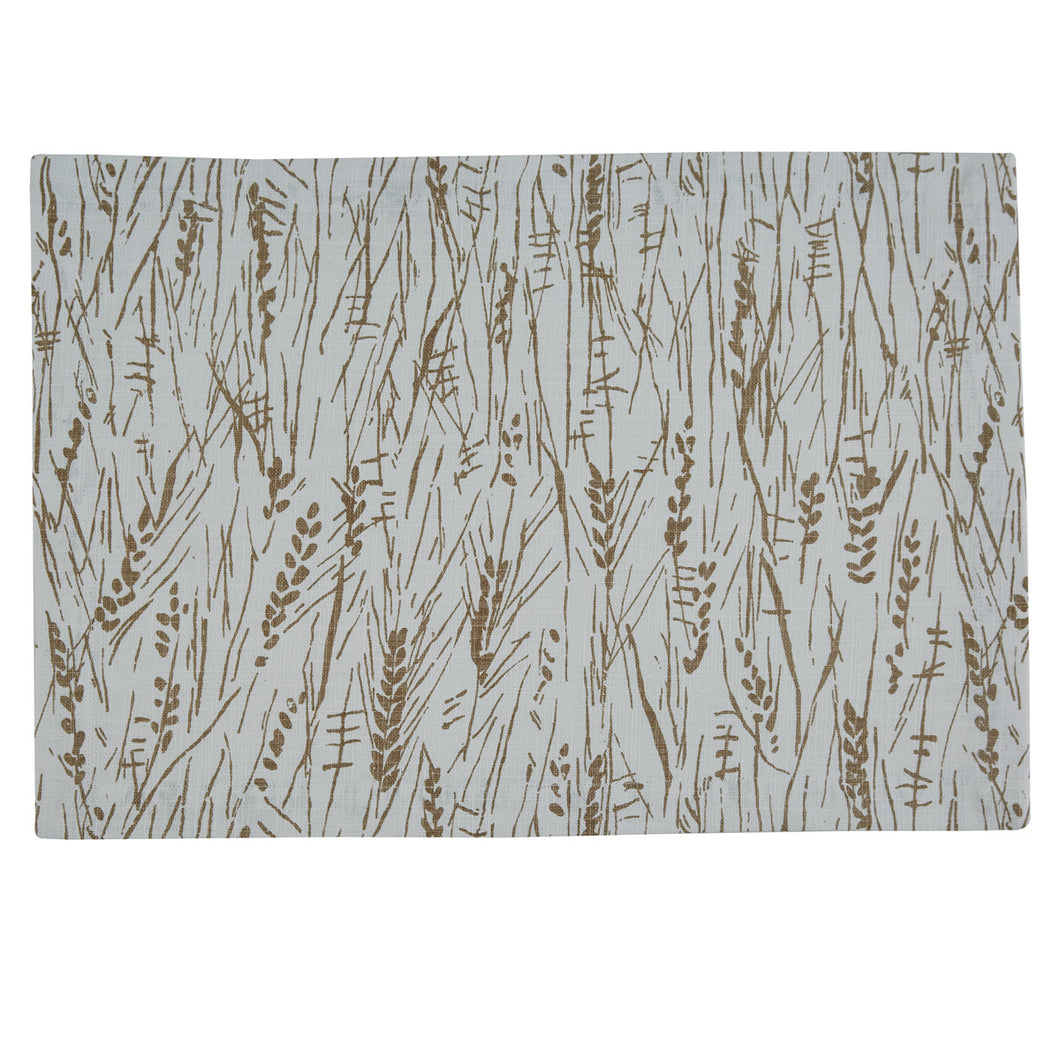 Organic Wheatgrass Printed Placemat - Set of 4