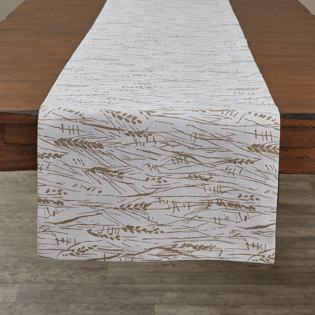 Organic Wheatgrass Printed Table Runner - 72
