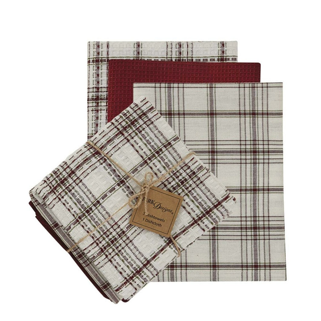 Apple Orchard - 3 Dishtowel & 1 Dish Cloth Set