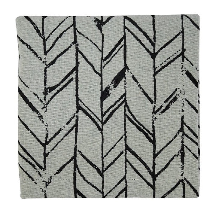 Distressed Herringbone Jacquard Napkin - Set of 4