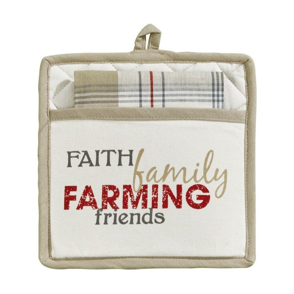 Day on the Farm Pocket Potholder Set