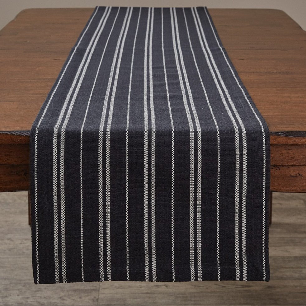 Railroad Stripe Woven Table Runner - 72