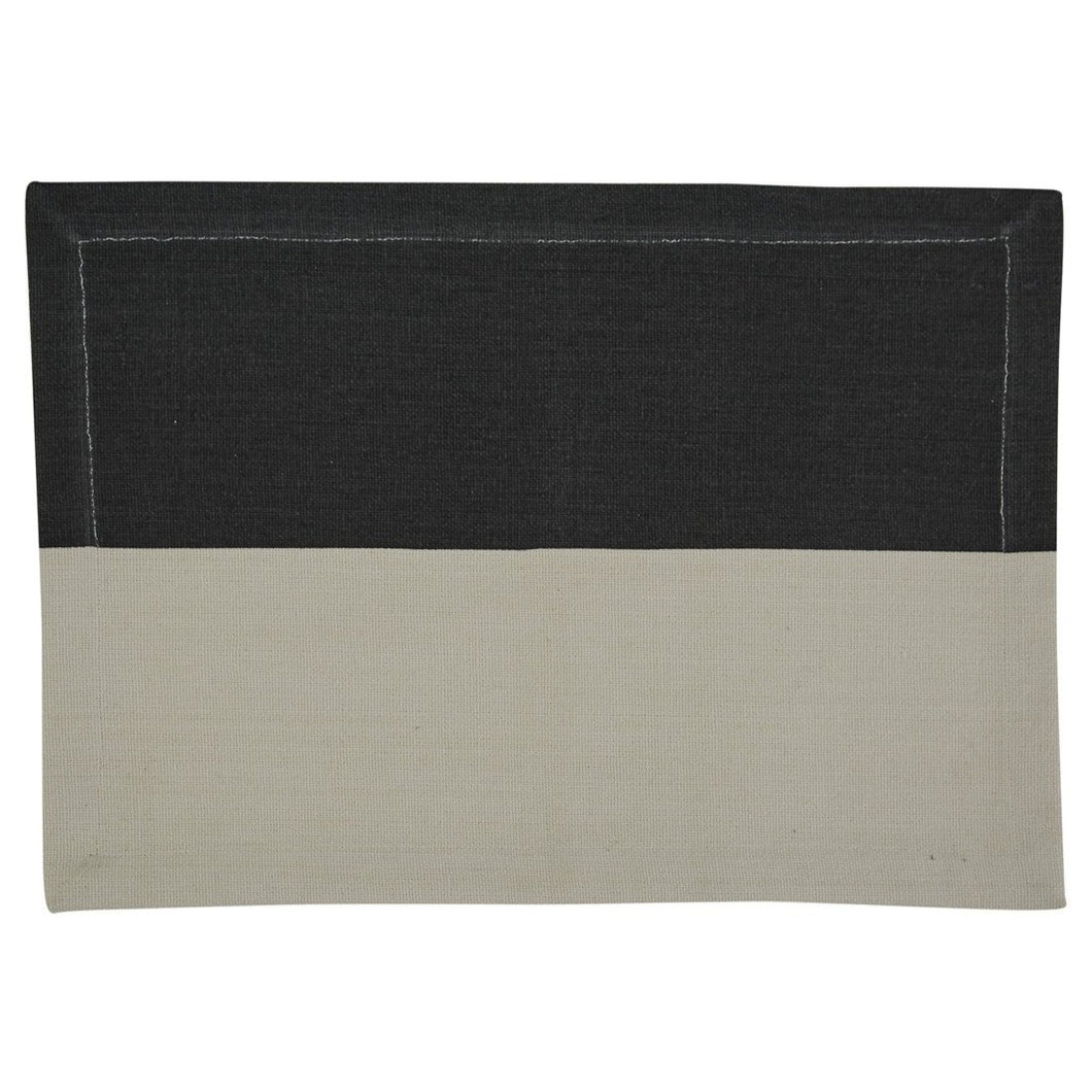 Ebony & Ivory Color Block Placemat - Set of 4
