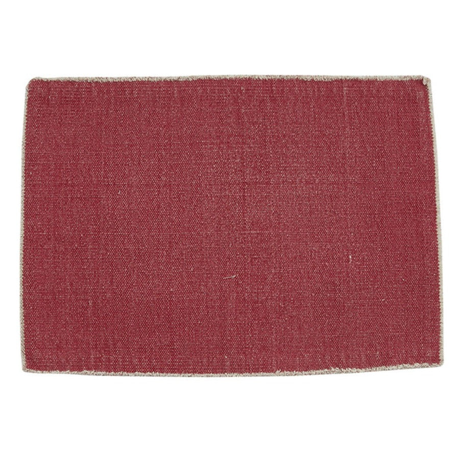 Frayed Edge Placemat - Fuchsia - Set of 4