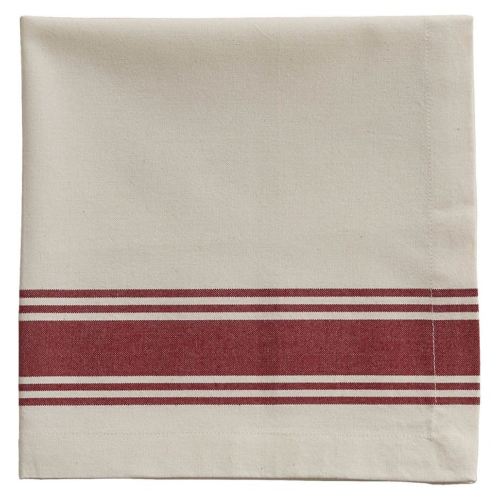 Nautical Stripe Napkin - Red - Set of 12