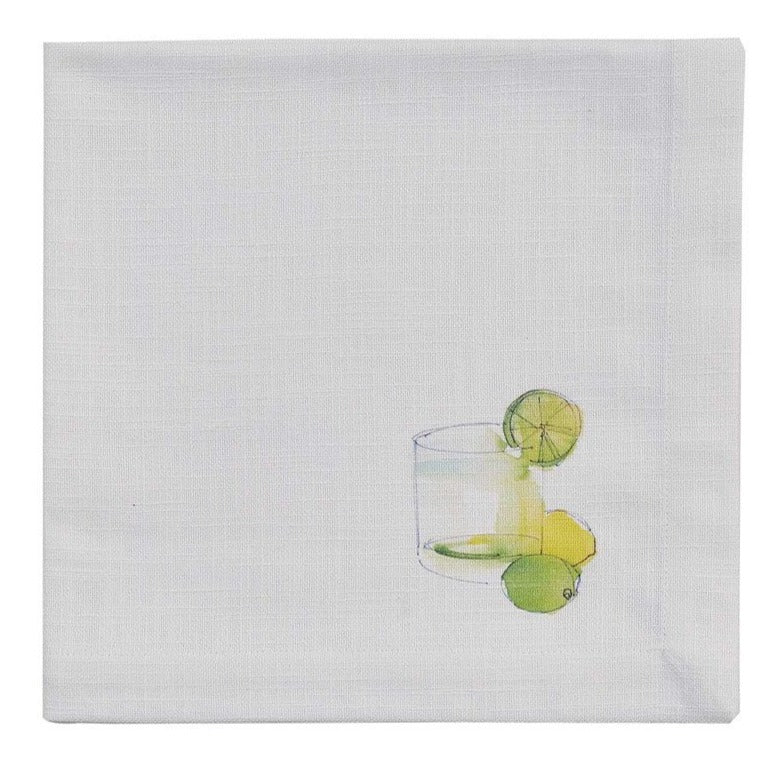 Tropical Drink Napkin - Gin & Tonic - Set of 4