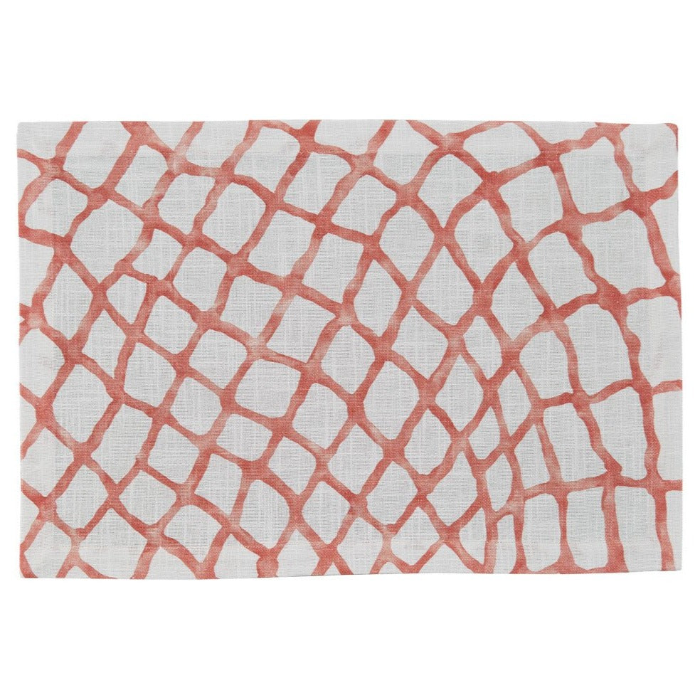 Seaview Placemat - Coral - Set of 4
