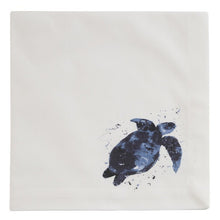 Load image into Gallery viewer, Deep Blue Sea Printed Turtle Napkin - Set of 4
