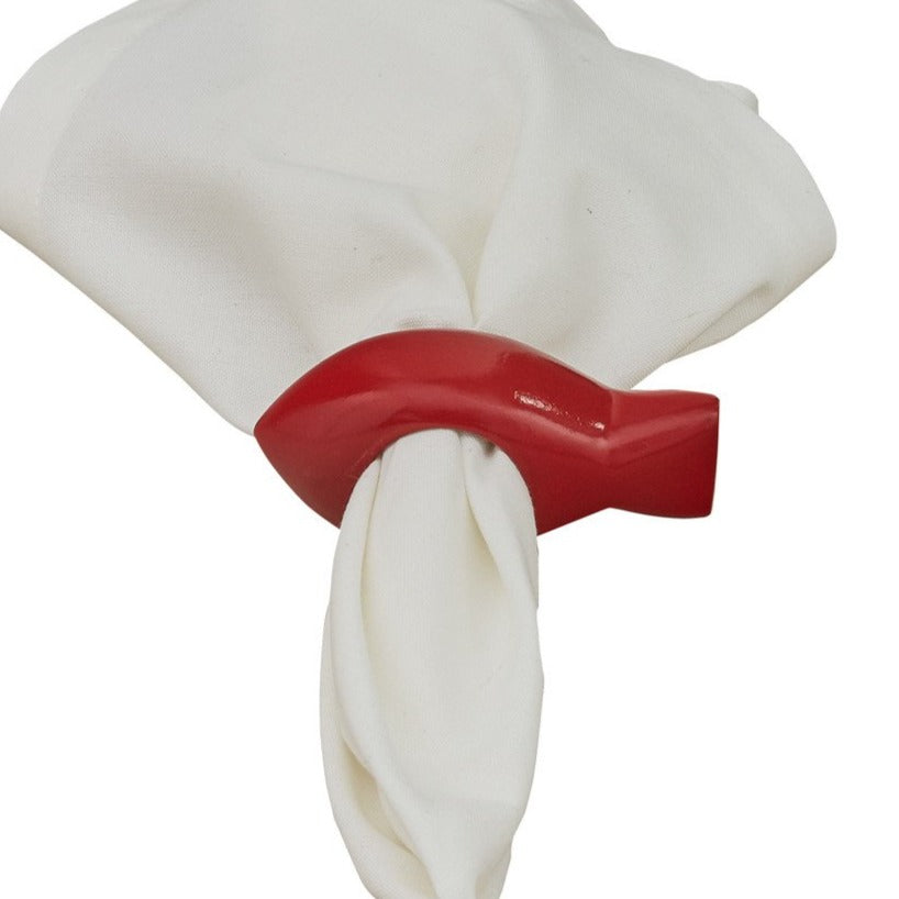 Fish Napkin Ring - Red - Set of 4