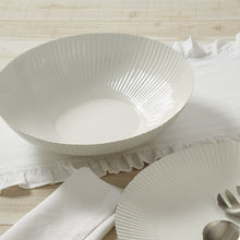 Load image into Gallery viewer, Corrugated 16&quot; Bowl - White - Set of 2
