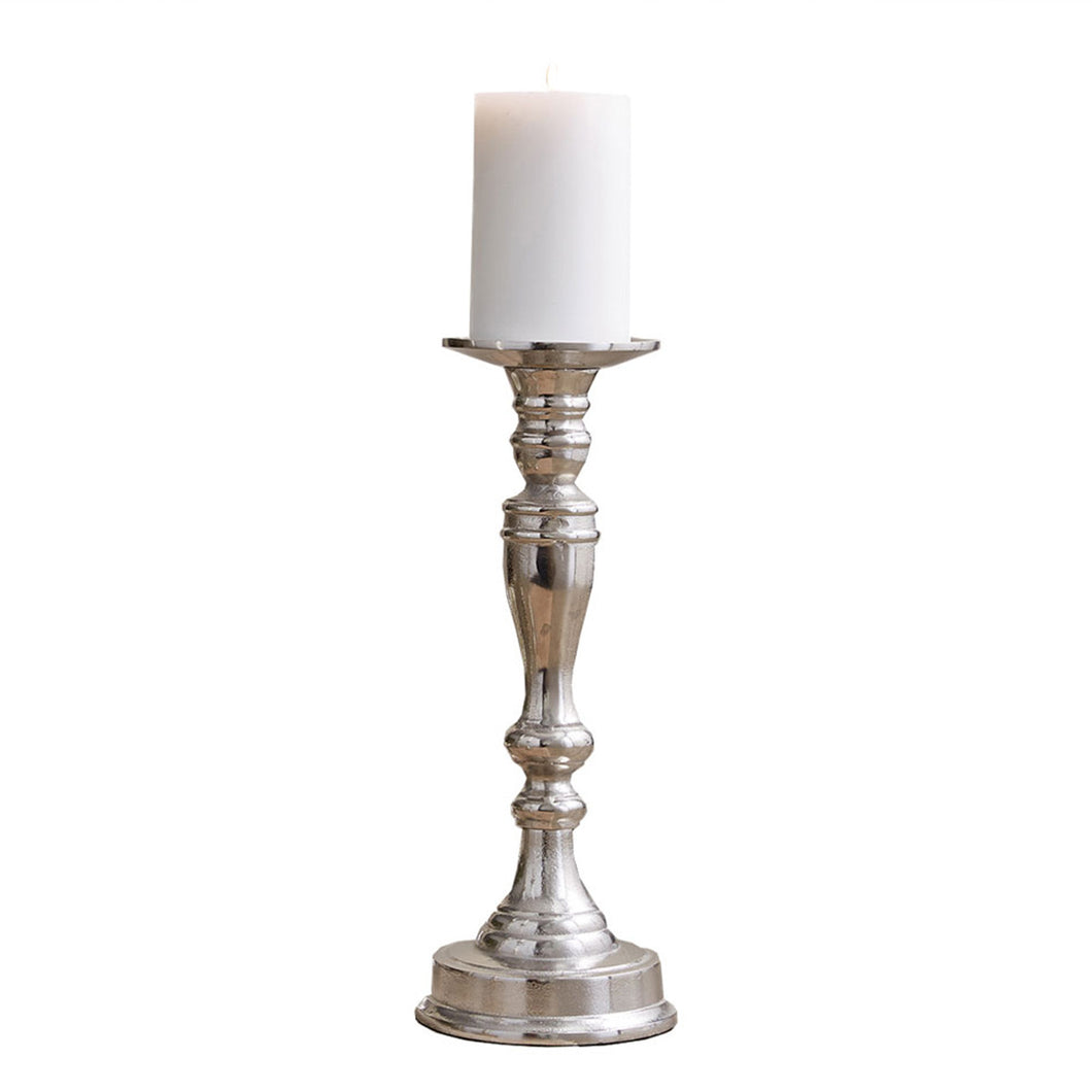 Silver Gena Pillar Holder - Short
