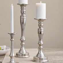 Load image into Gallery viewer, Silver Gena Pillar Holder - Short
