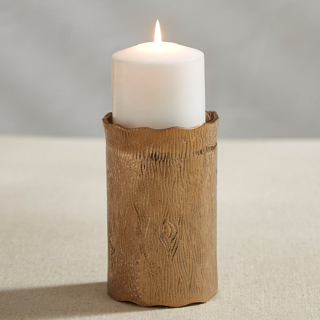 Birch Pillar Candleholder-Vase - Small - Gold
