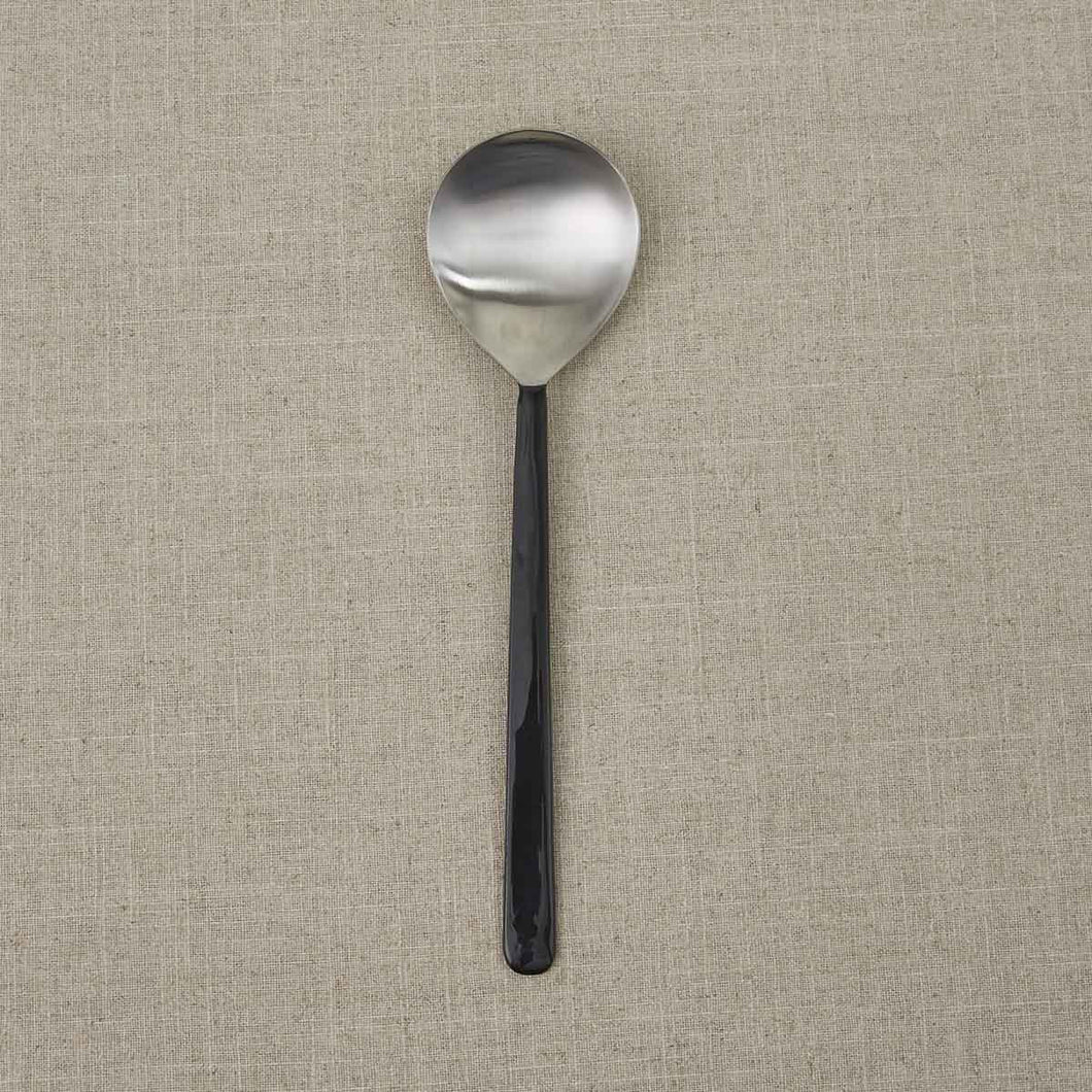 Black Handle Serving Spoon