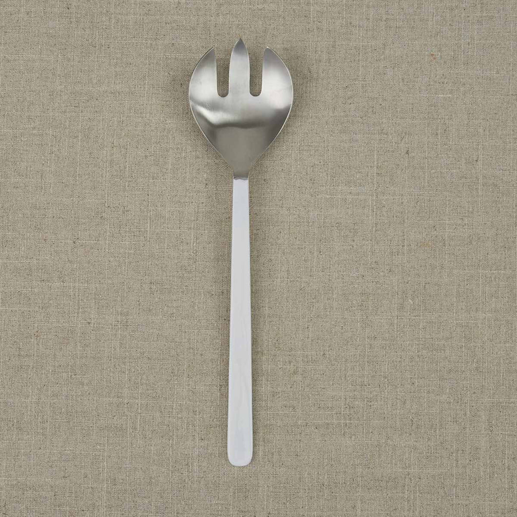 White Handle Serving Fork