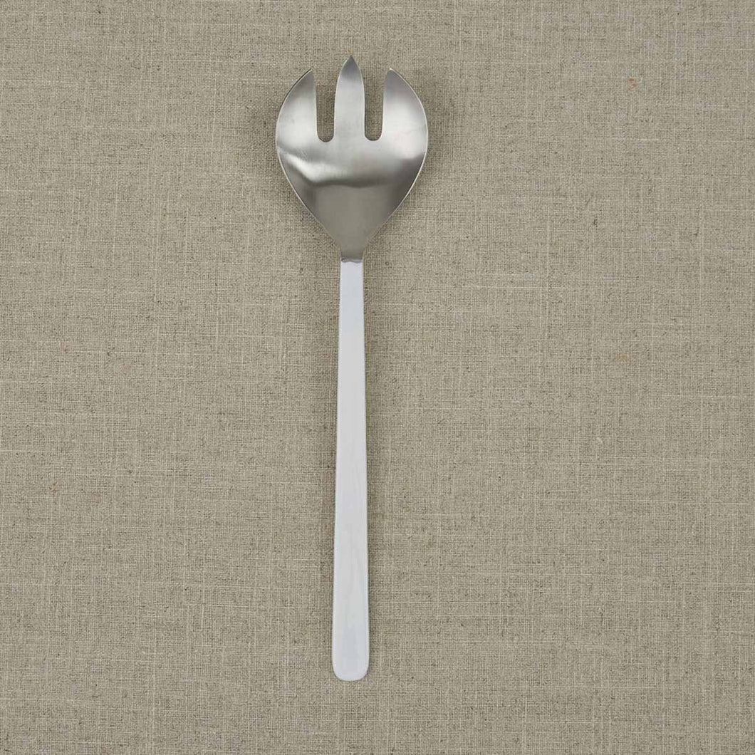 White Handle Serving Fork
