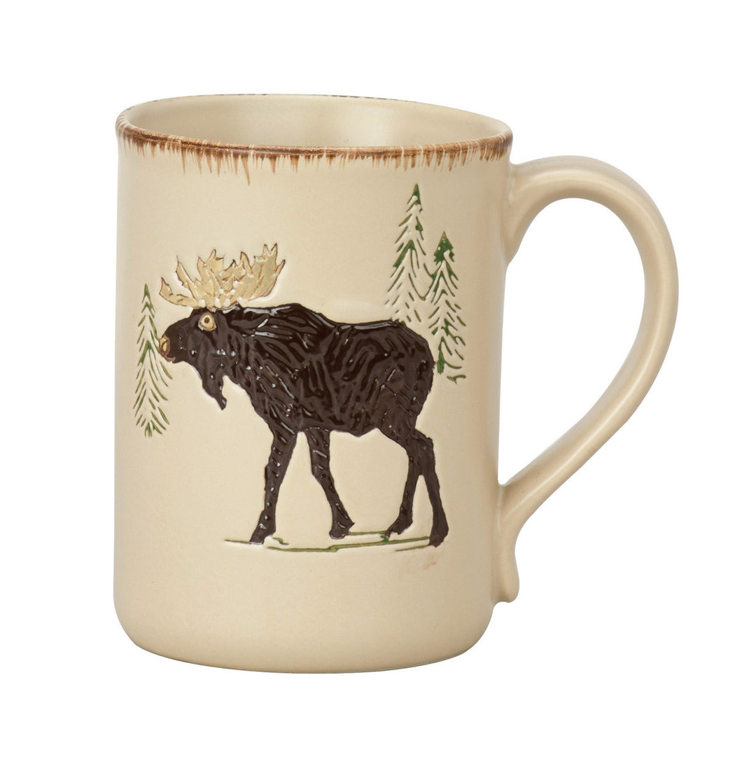 Rustic Moose Retreat Mug - Set of 4