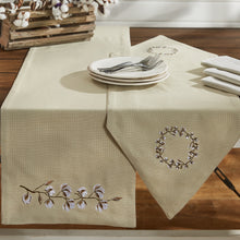 Load image into Gallery viewer, Cotton Wreath Table Runner - 42&quot;L
