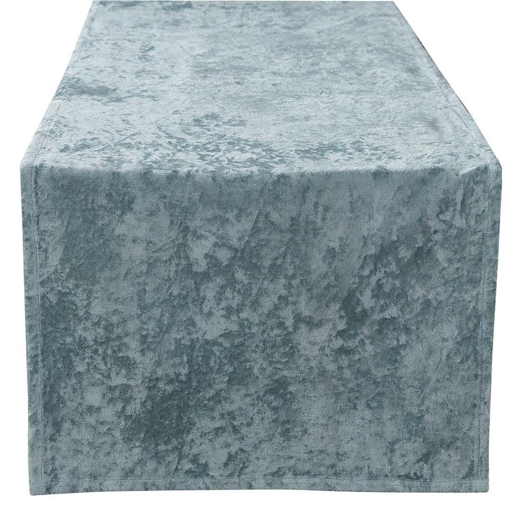 Crushed Velvet Table Runner - Seafoam - Set of 2