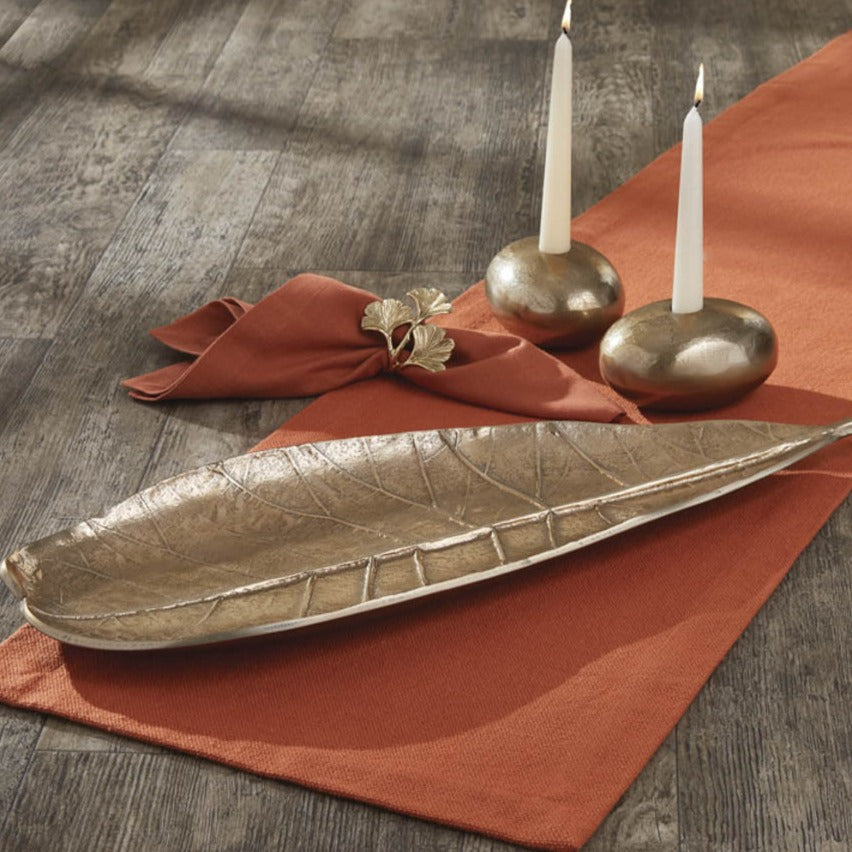 Giant Leaf Plate Gold - Set of 2
