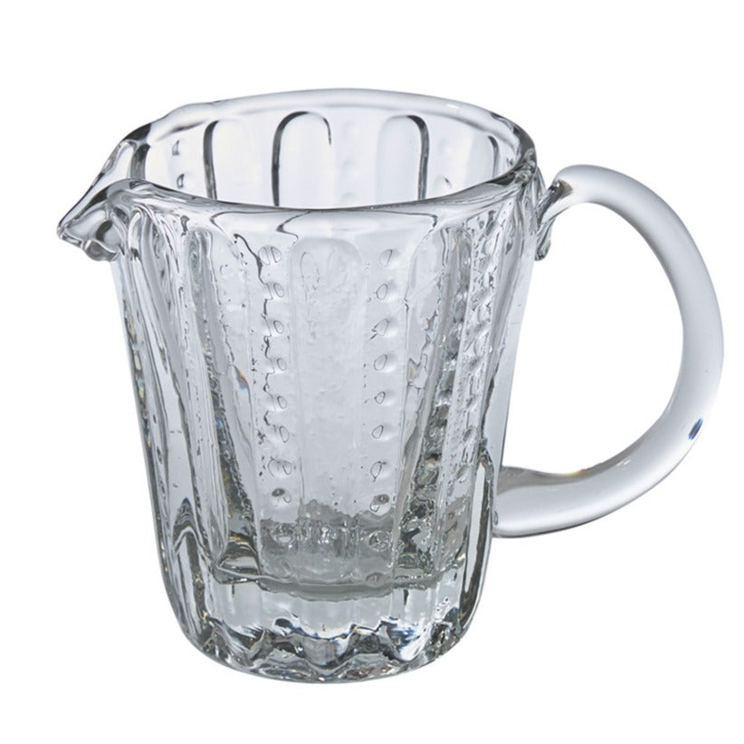 Small Glass Pitcher With Dots