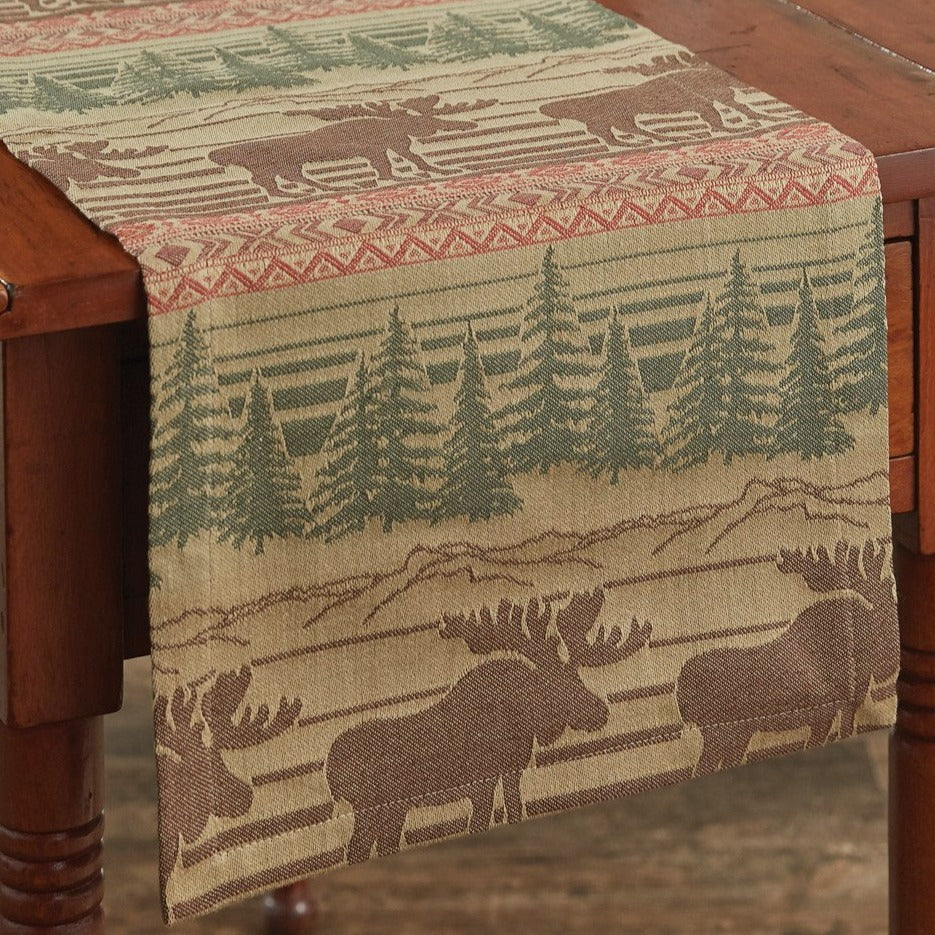 Moose Jacquard Table Runner - 36