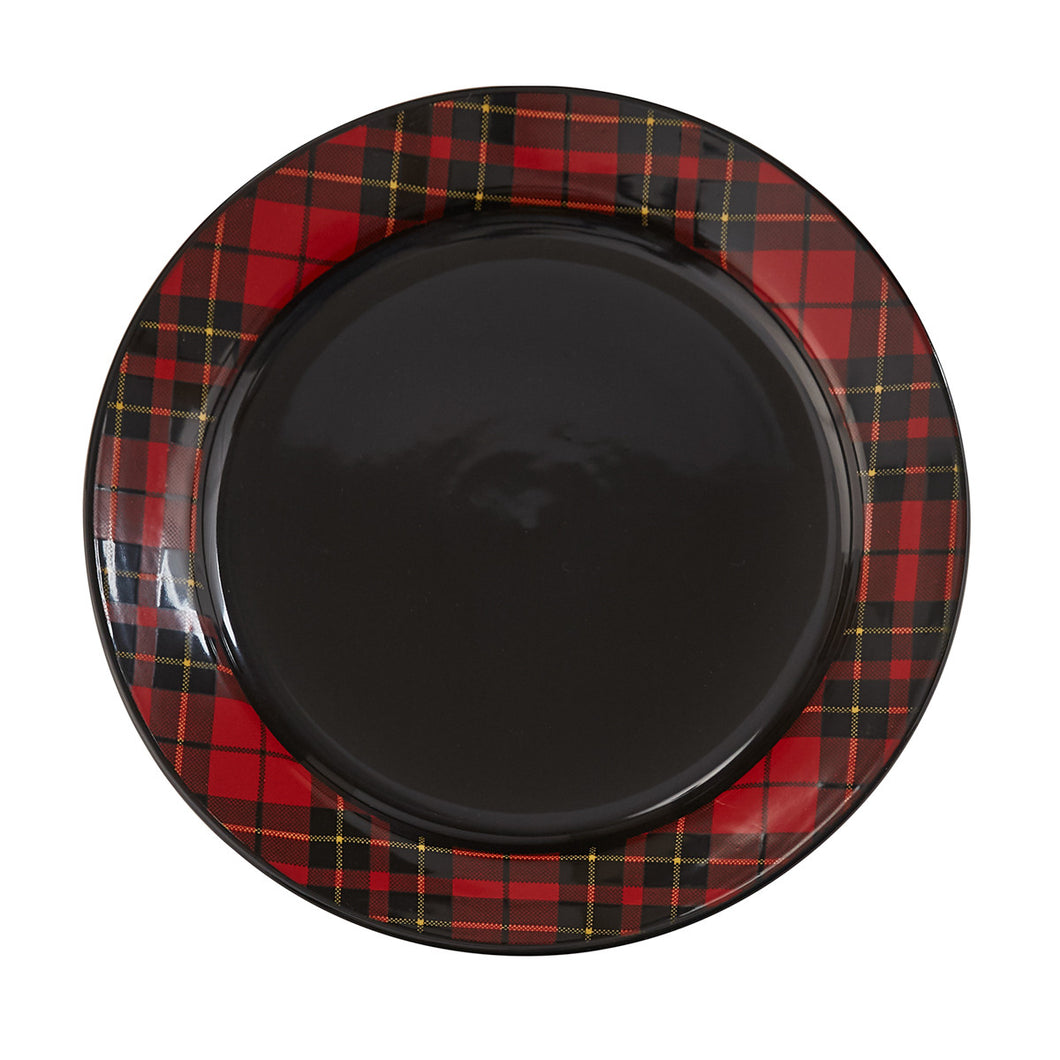 Sportsman Plaid Salad Plate - Set of 4