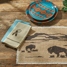 Load image into Gallery viewer, Bison Embroidered Napkin - Set of 4
