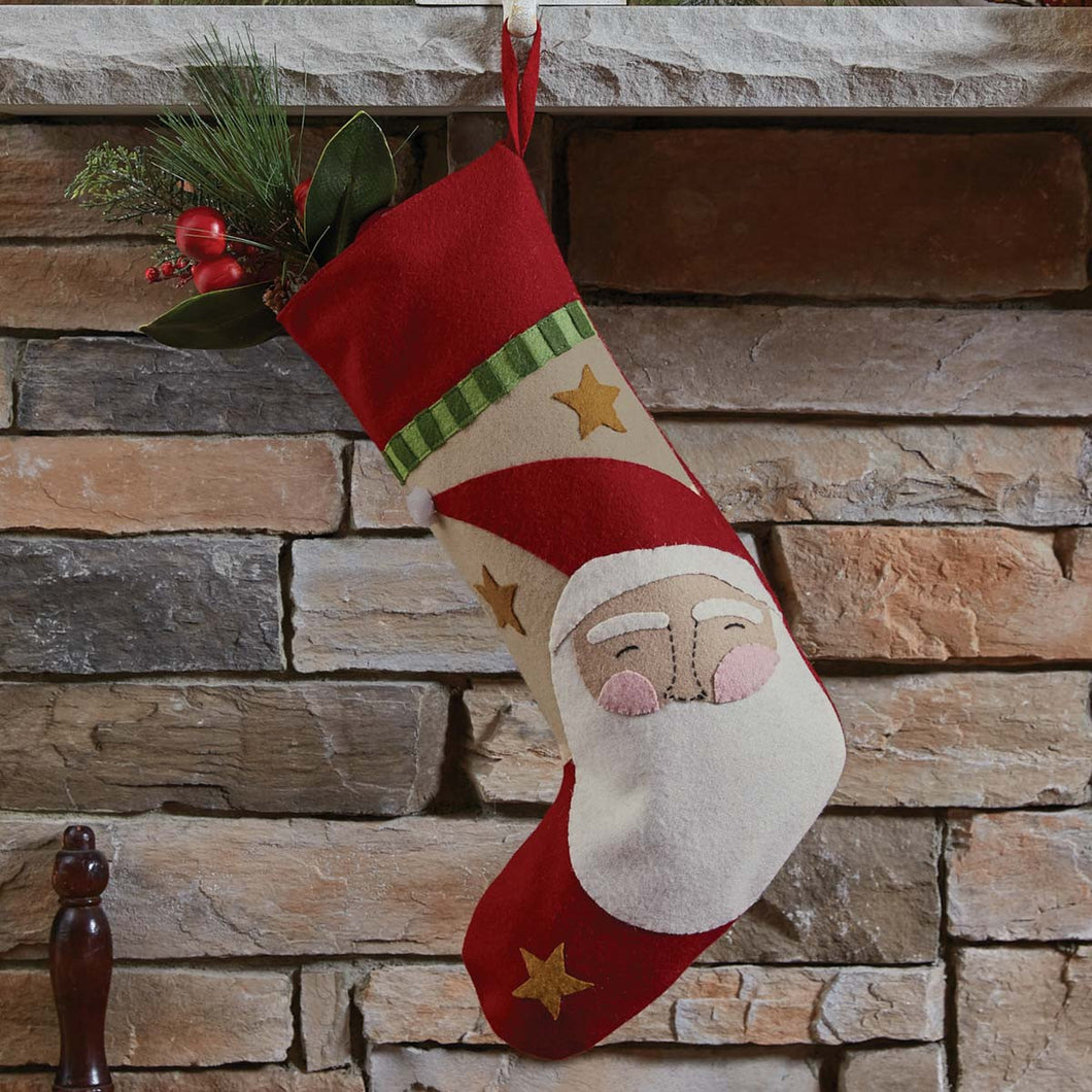 Snow Friends Santa Felt Stocking
