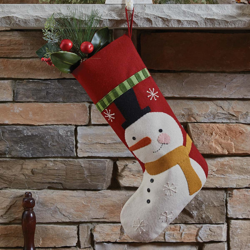 Snow Friends Snowman Felt Stocking