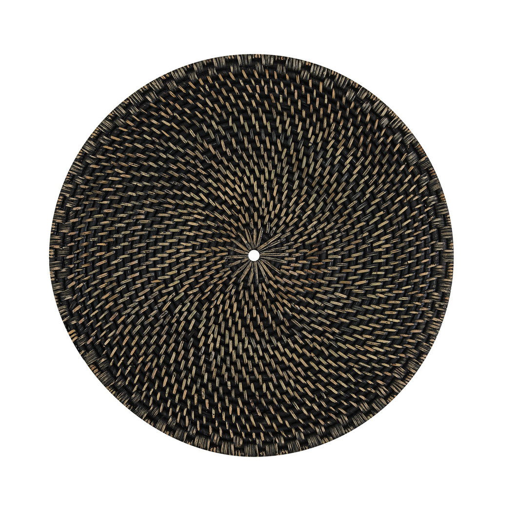 Rattan Charger - Black - Set of 4