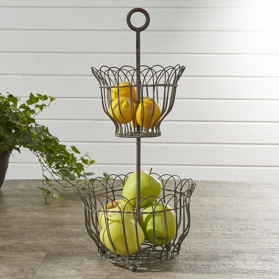 2-Tier Scallop Bowl Stand