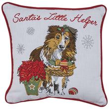 Load image into Gallery viewer, Holiday Kisses Collie 10&quot; Pillow
