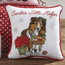 Load image into Gallery viewer, Holiday Kisses Collie 10&quot; Pillow
