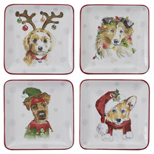 Load image into Gallery viewer, Holiday Paws Salad Plate - Set of 4
