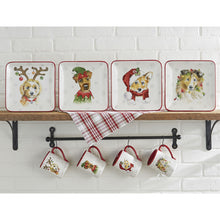 Load image into Gallery viewer, Holiday Paws Salad Plate - Set of 4
